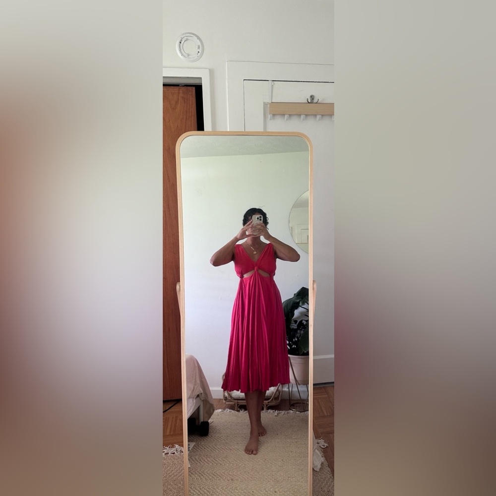 Farm Rio cutout knot midi